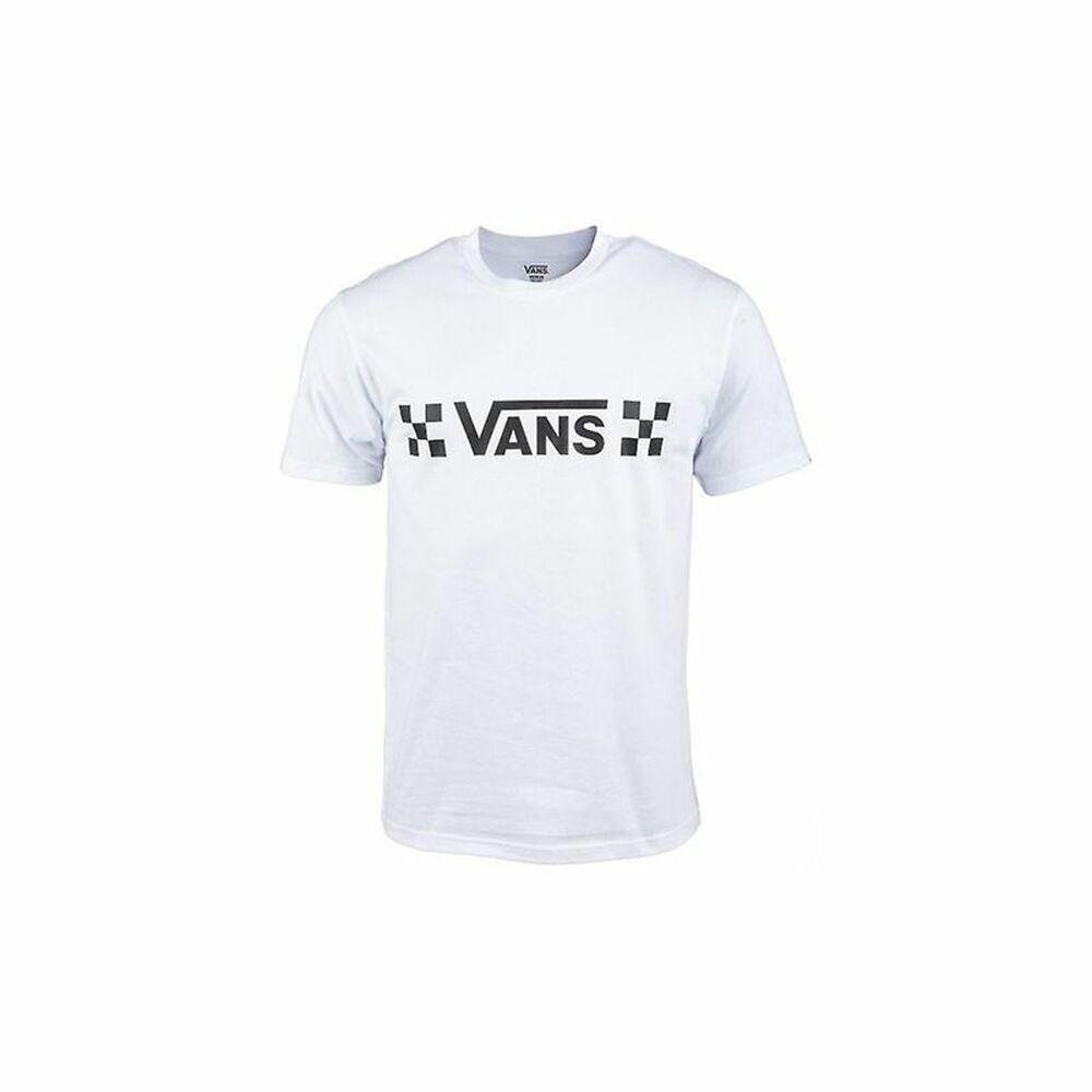 Kortærmet T-shirt til Mænd Vans Drop V Check-B Hvid M