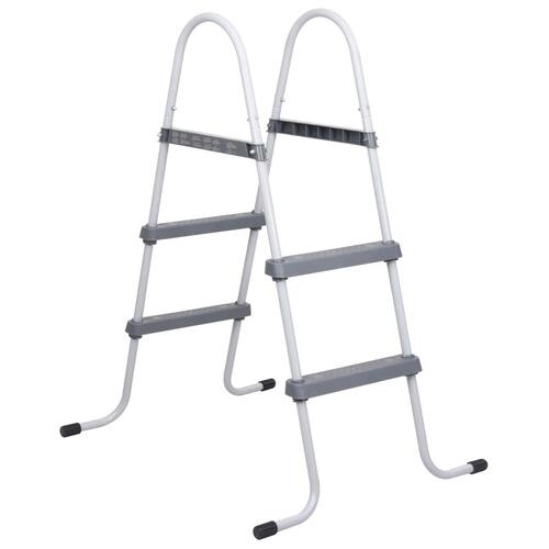 Poolstige 84 cm stål grå