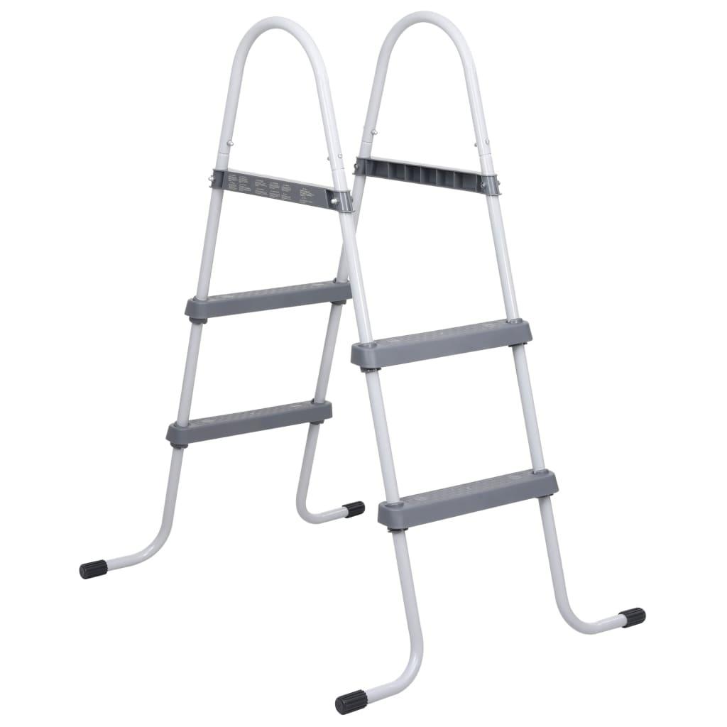 Poolstige 84 cm stål grå