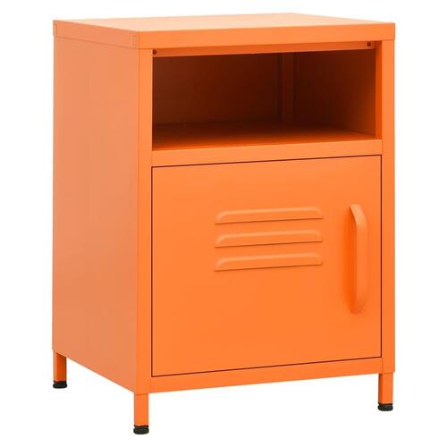 Natborde 2 stk. 35x35x51 cm stål orange