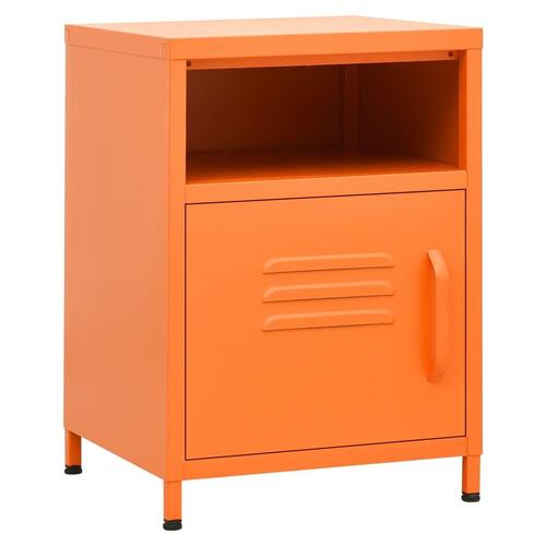 Natbord 35x35x51 cm stål orange
