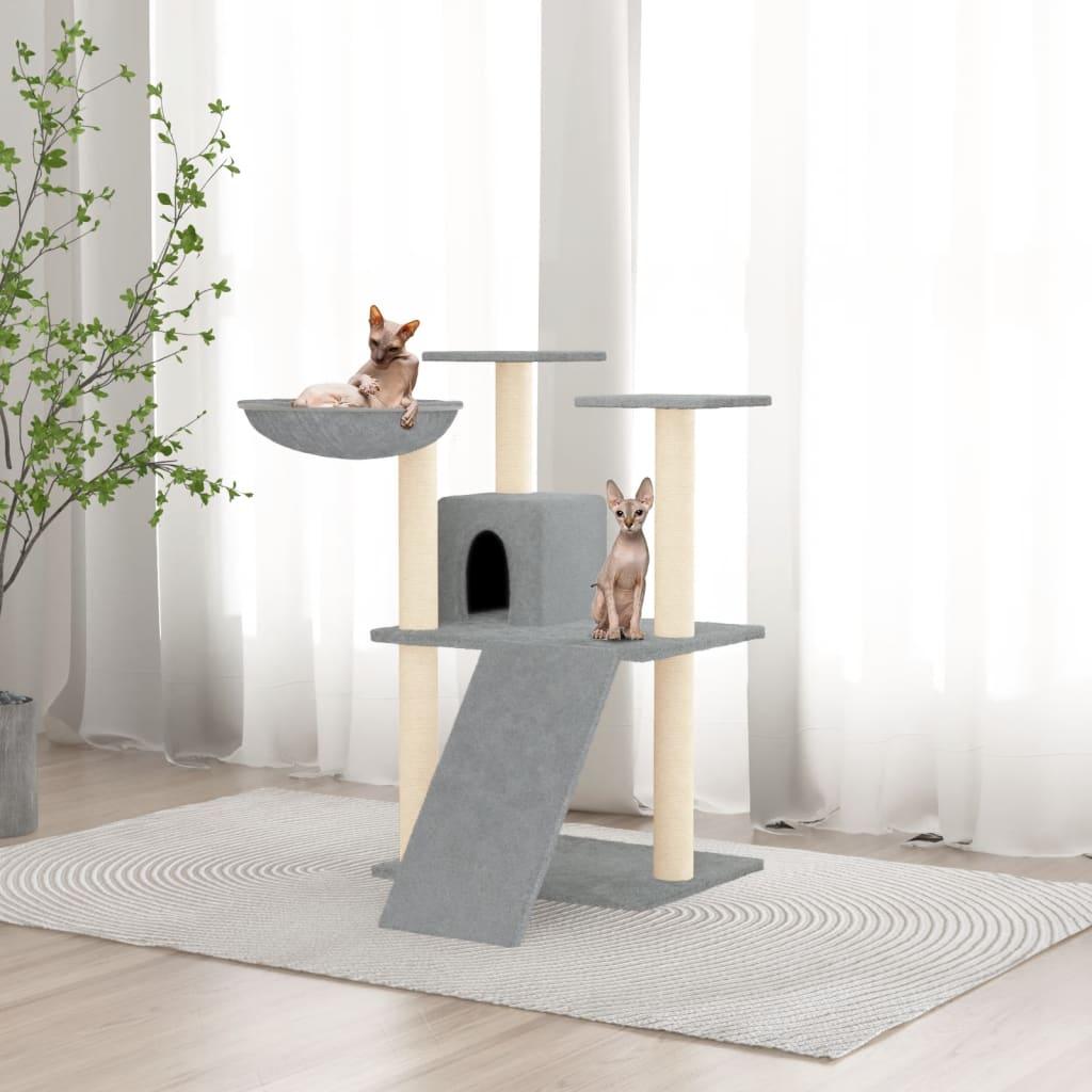 Kradsetræ med sisalstolper 83 cm lysegrå