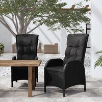 Havestole 2 stk. polyrattan sort