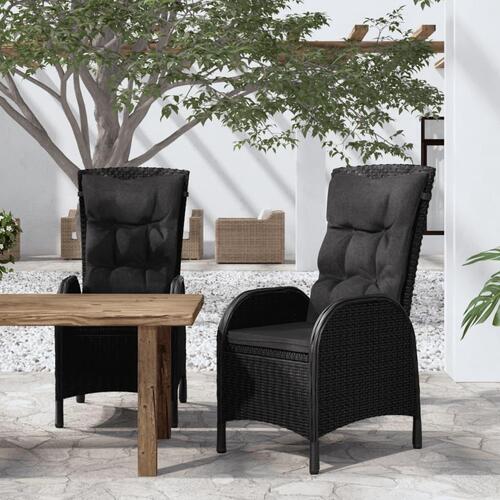 Havestole 2 stk. polyrattan sort