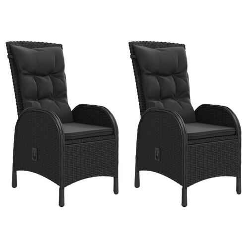 Havestole 2 stk. polyrattan sort