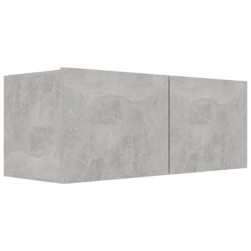 Tv-bord 80x30x30 cm konstrueret træ betongrå