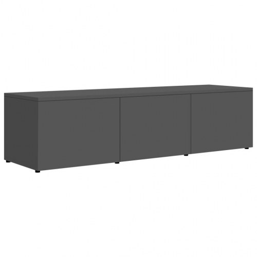 Tv-bord 120x34x30 cm konstrueret træ grå højglans