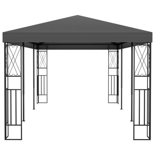 Pavillon 3x6 m stof antracitgrå