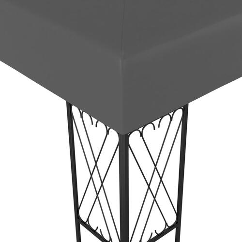 Pavillon 3x6 m stof antracitgrå