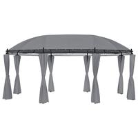 Pavillon med gardiner 520x349x255 cm antracitgrå
