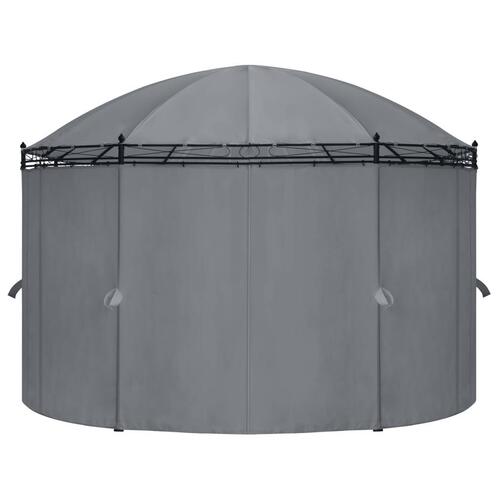 Pavillon med gardiner 520x349x255 cm antracitgrå