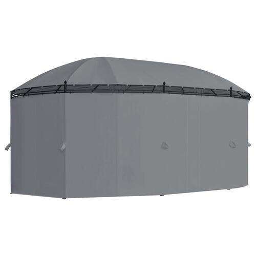 Pavillon med gardiner 520x349x255 cm antracitgrå
