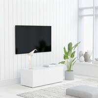 Tv-bord 80x34x30 cm konstrueret træ hvid