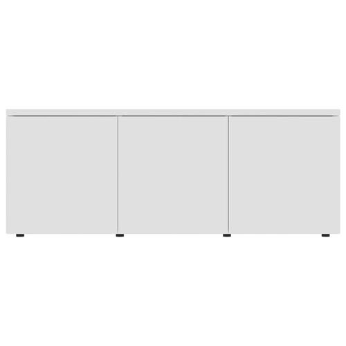 Tv-bord 80x34x30 cm konstrueret træ hvid