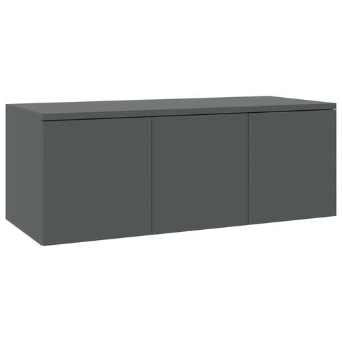 Tv-skab 80x34x30 cm konstrueret træ grå