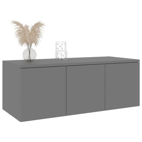 Tv-skab 80x34x30 cm konstrueret træ grå
