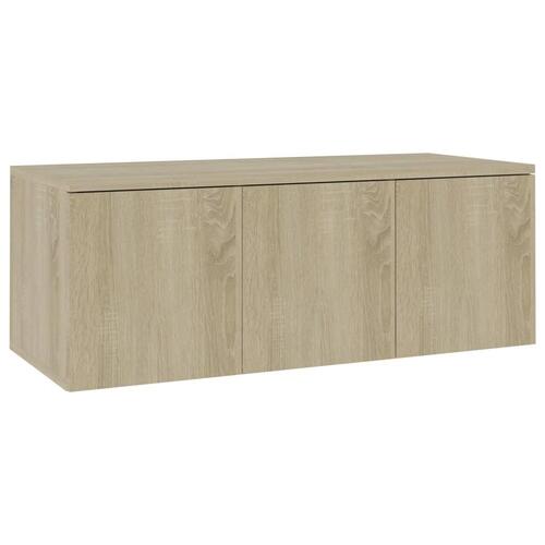 Tv-skab 80x34x30 cm spånplade sonoma-eg