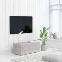 Tv-bord 80x34x30 cm konstrueret træ betongrå