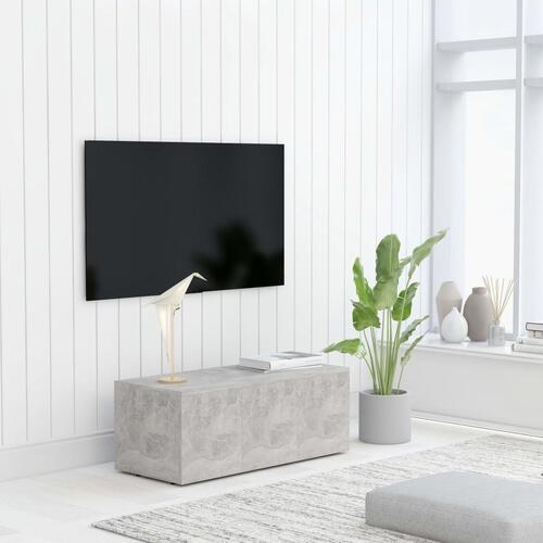 Tv-bord 80x34x30 cm konstrueret træ betongrå