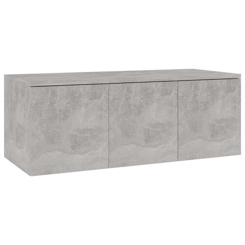Tv-bord 80x34x30 cm konstrueret træ betongrå