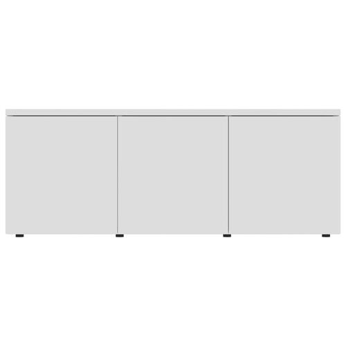 Tv-bord 80x34x30 cm konstrueret træ hvid højglans