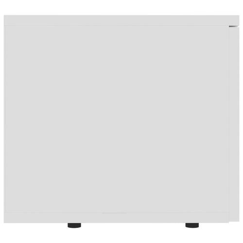 Tv-bord 80x34x30 cm konstrueret træ hvid højglans