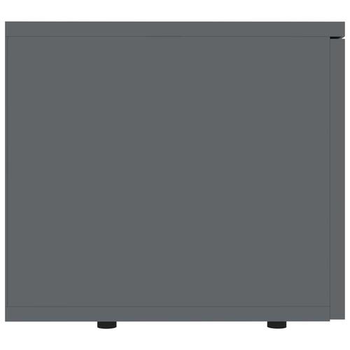 Tv-bord 80x34x30 cm konstrueret træ grå højglans