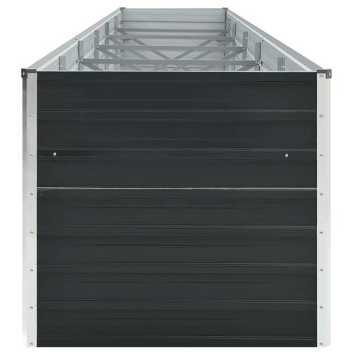 Forhøjet plantekasse 480x80x45 cm galvaniseret stål antracitgrå