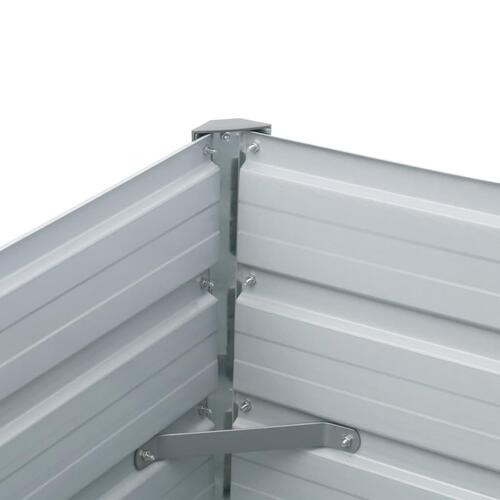 Forhøjet plantekasse 480x80x45 cm galvaniseret stål antracitgrå