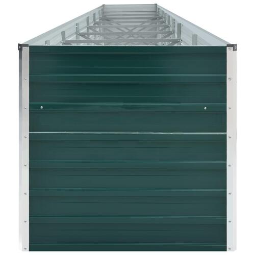 Forhøjet plantekasse 600x80x77 cm galvaniseret stål grøn