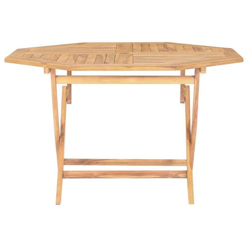Foldbart havebord 120x120x75 cm massivt teaktræ