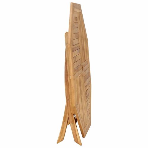 Foldbart havebord 120x120x75 cm massivt teaktræ