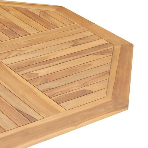 Foldbart havebord 120x120x75 cm massivt teaktræ