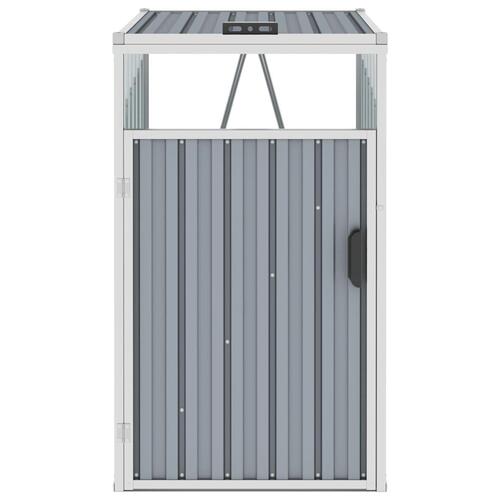 Skraldespandsskur 72x81x121 cm stål grå