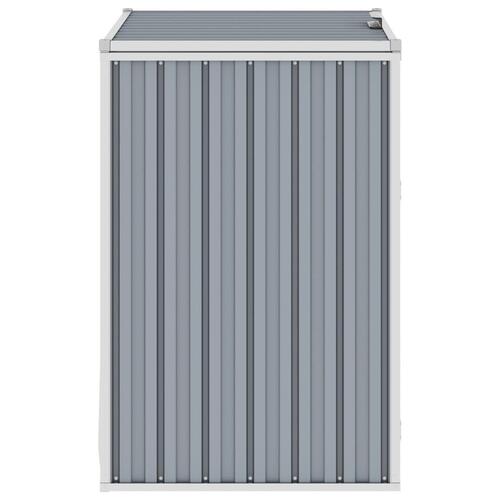 Skraldespandsskur 72x81x121 cm stål grå