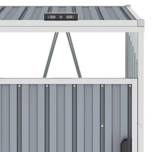 Skraldespandsskur 72x81x121 cm stål grå