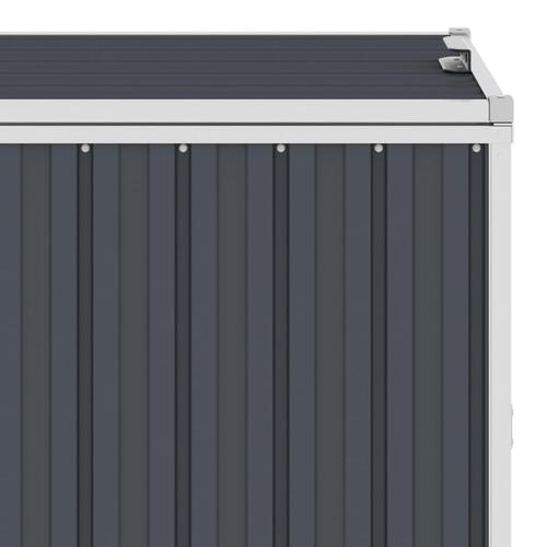 Skraldespandsskur 72x81x121 cm stål antracitgrå