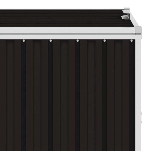 Skraldespandsskur 72x81x121 cm stål brun