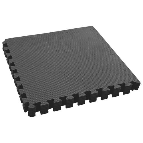 Gulvmåtter 6 stk. 2,16 ㎡ EVA-skum sort