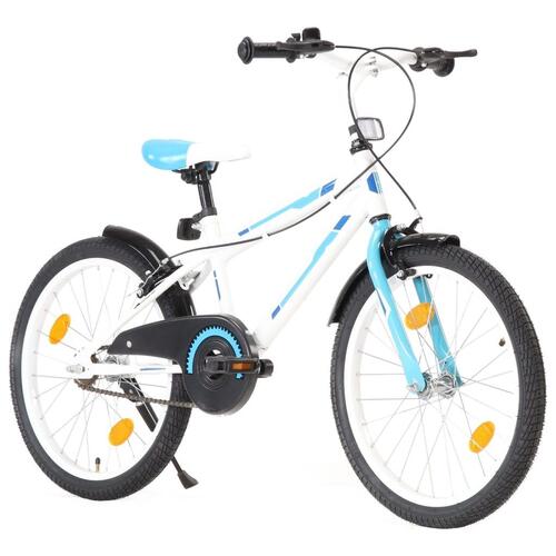 Børnecykel 20 tommer blå og hvid