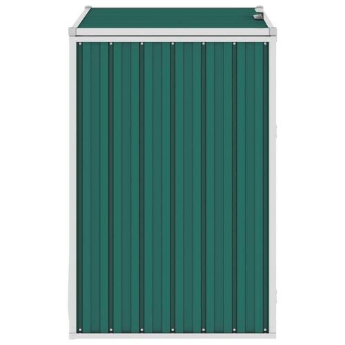 Skraldespandsskur 72x81x121 cm stål grøn