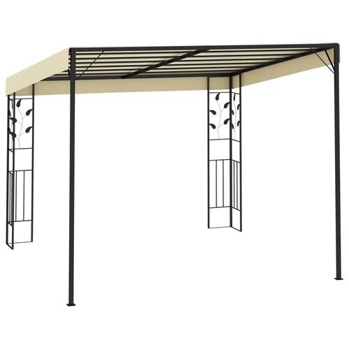 Vægmonteret pavillon 3x3x2,5 m cremefarvet