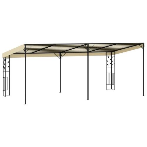 Vægmonteret pavillon 6x3x2,5 m cremefarvet