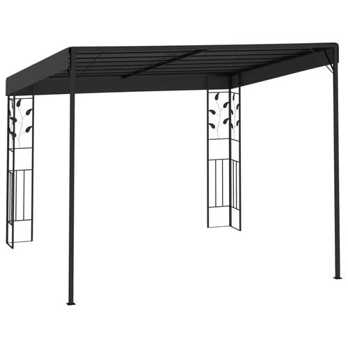 Vægmonteret pavillon 3x3x2,5 m antracitgrå