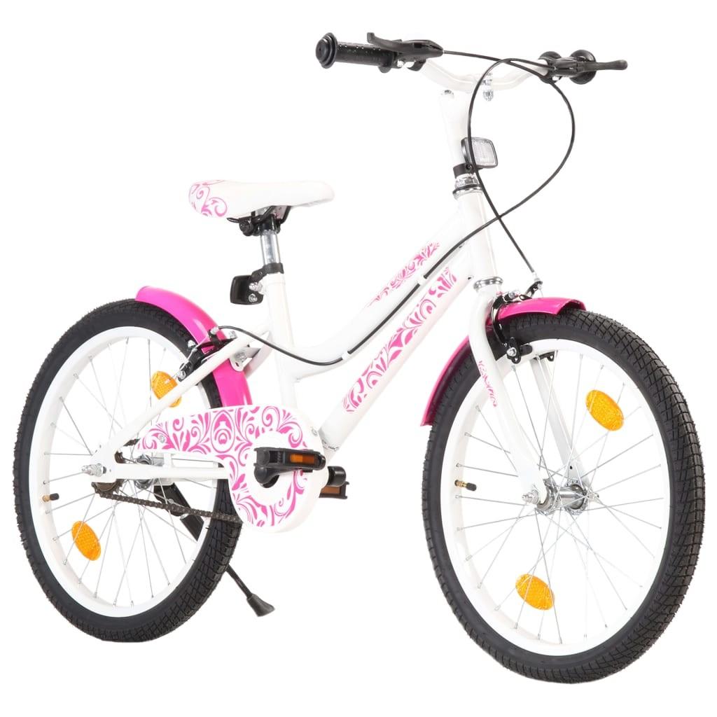Børnecykel 20 tommer lyserød og hvid