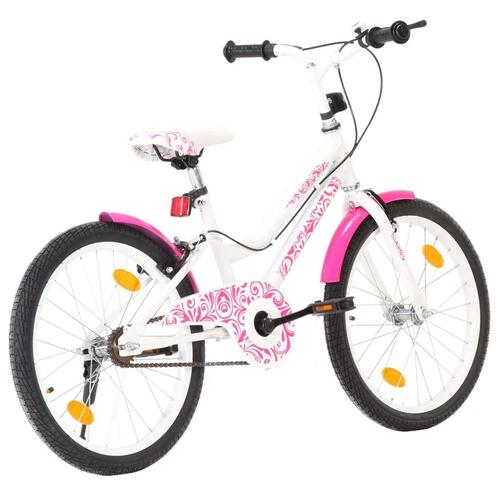 Børnecykel 20 tommer lyserød og hvid