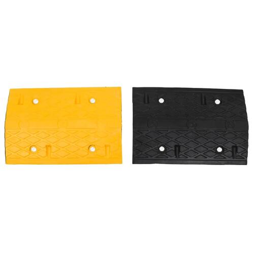 Vejbump 5 stk. 97x32,5x4 cm gummi gul og sort