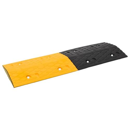 Vejbump 3 stk. 97x32,5x4 cm gummi gul og sort