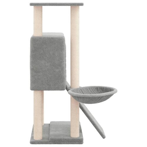 Kradsetræ med sisalstolper 96 cm lysegrå