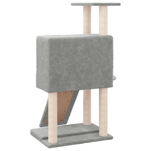 Kradsetræ med sisalstolper 96 cm lysegrå